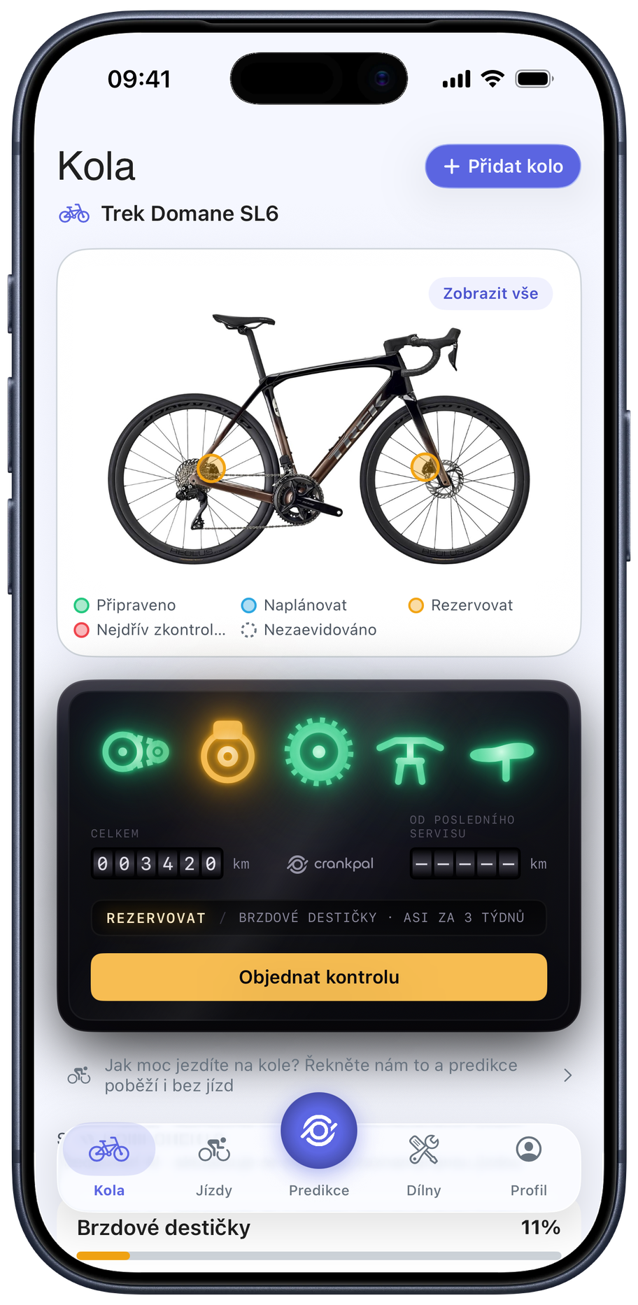 CrankPal app — bike health and predictive maintenance