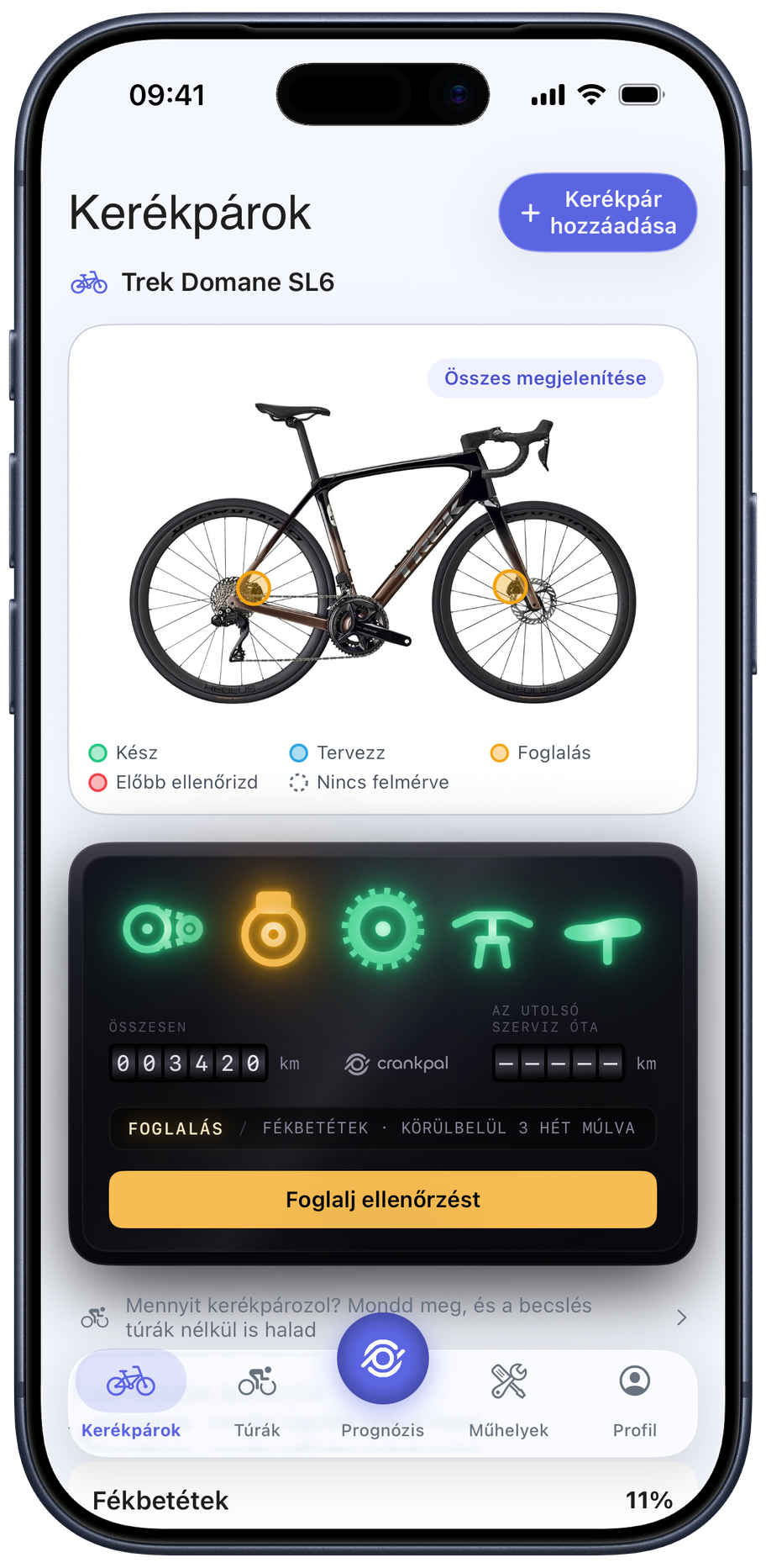 CrankPal app — bike health and predictive maintenance
