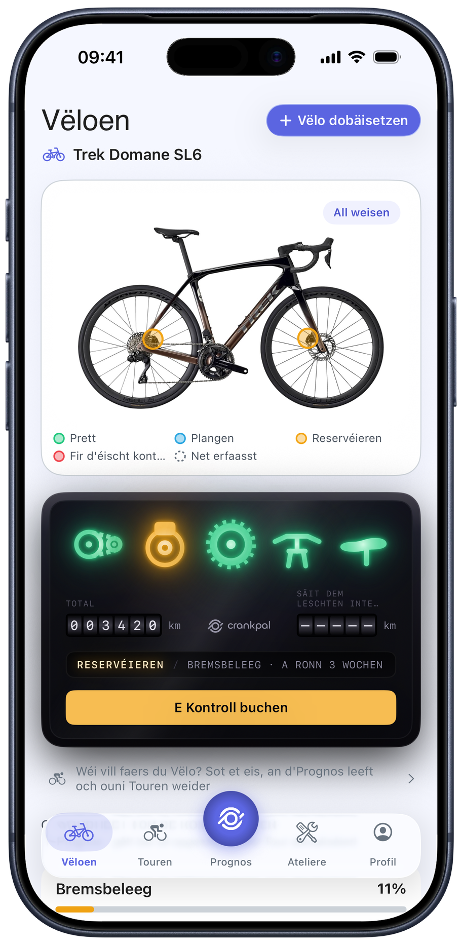 CrankPal app — bike health and predictive maintenance