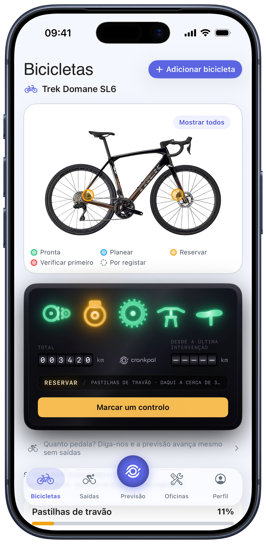 CrankPal app — bike health and predictive maintenance