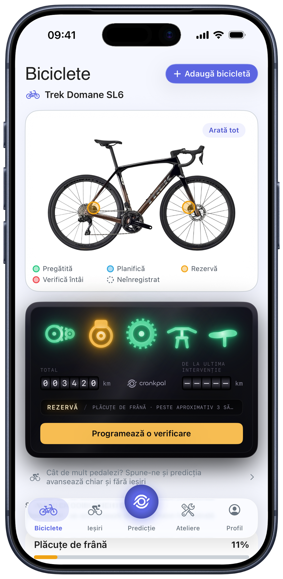 CrankPal app — bike health and predictive maintenance