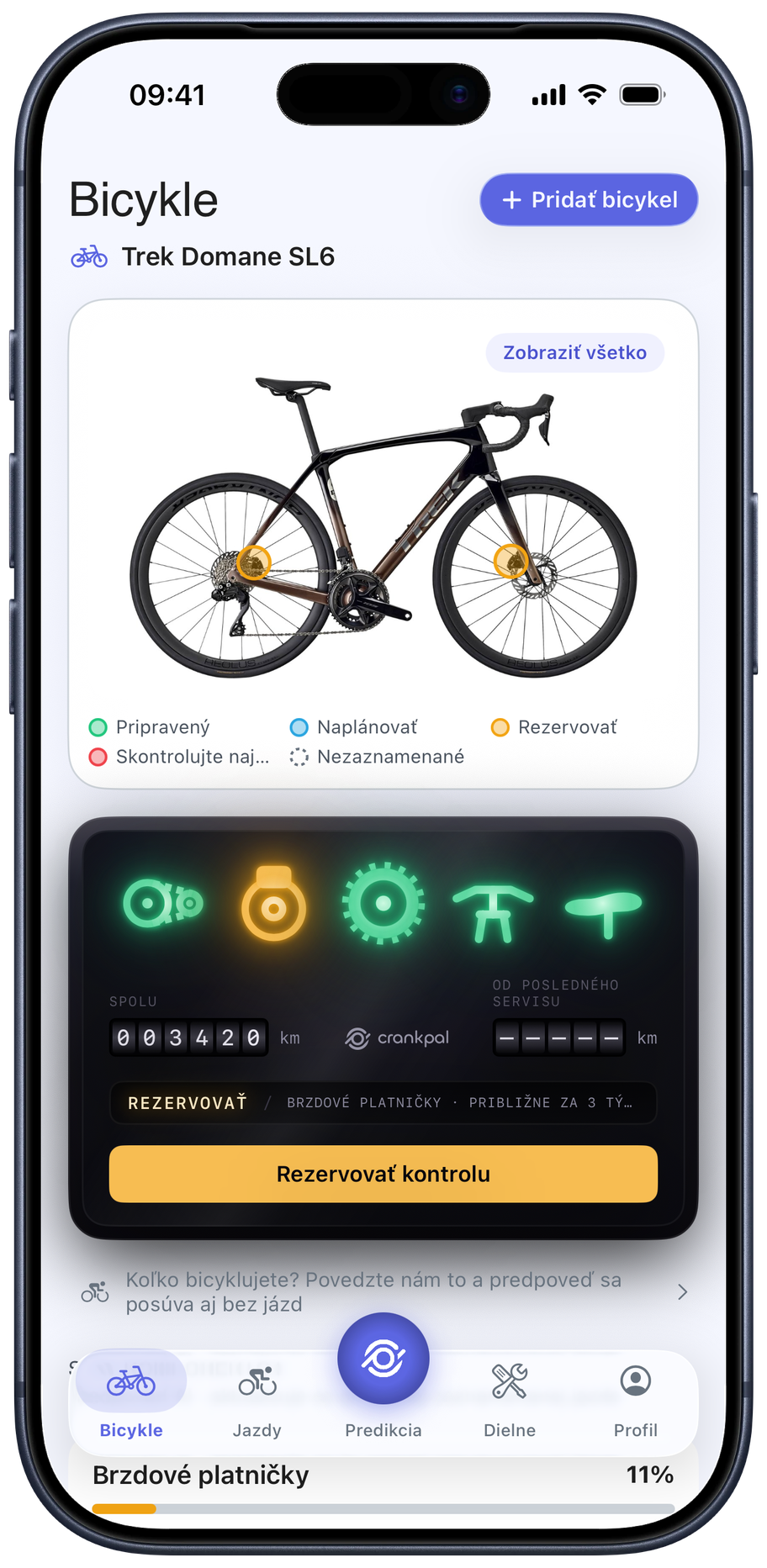 CrankPal app — bike health and predictive maintenance